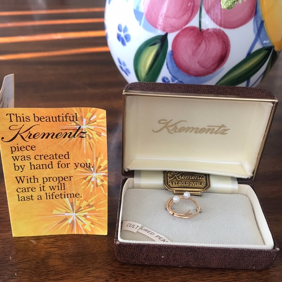 KREMENTZ 14KT.GOLD OVERLAY PIN VTG - Picture 1 of 12